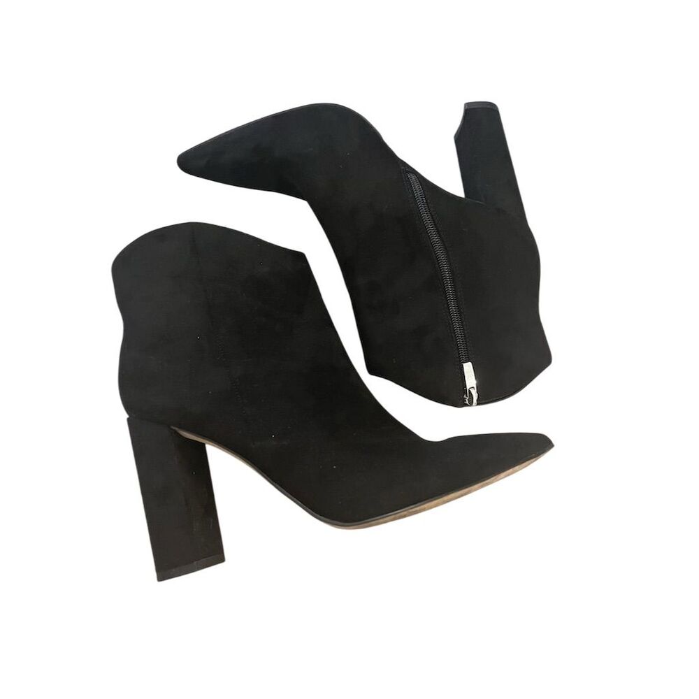 Mark Fisher Women's Black Suede Ankle Booties Size 8.5‎ M